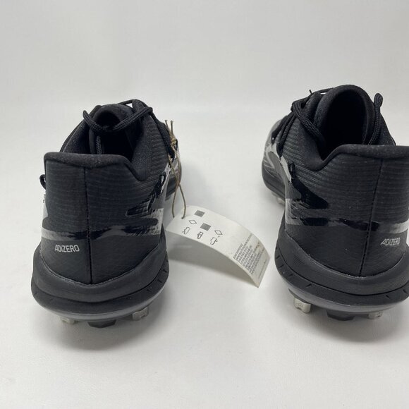 Adidas Adizero Afterburner 9 Cleats Mens‎ 8 Black Baseball Shoes New FZ4217 - Picture 5 of 11